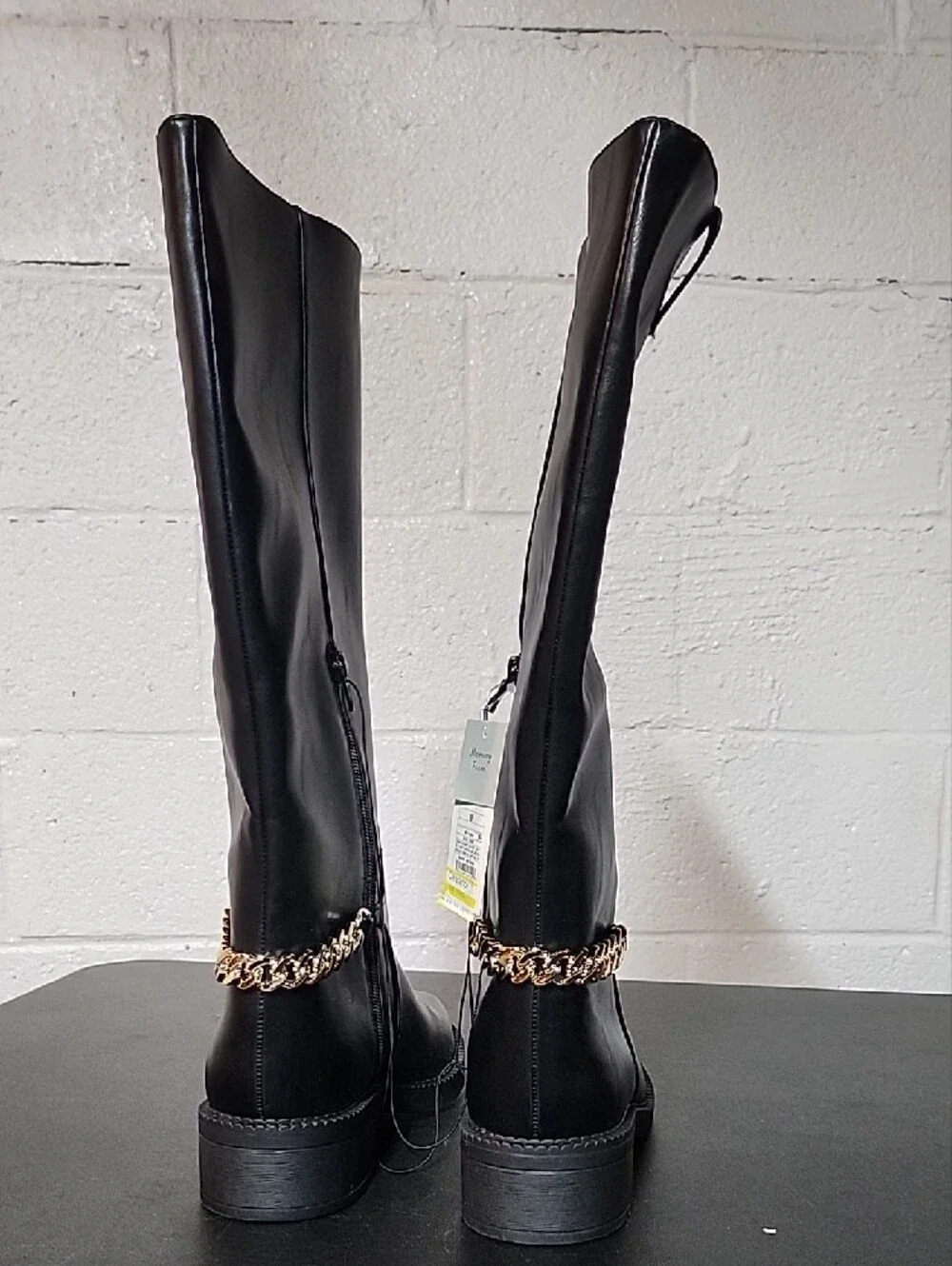 a new day Bobbi Black Over-the-Knee Chain-Accent Boots